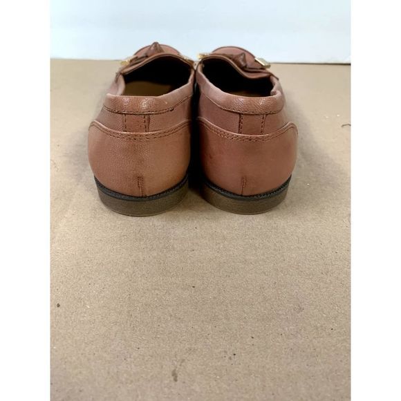 Tommy Hilfiger women LETYAN Brown leather slide on loafers 7M - Picture 3 of 5